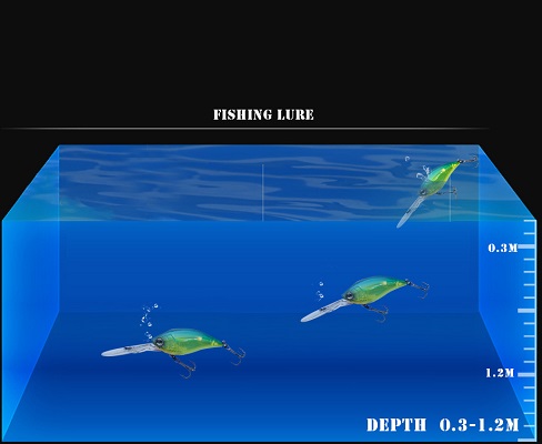 High quality laser deep dive sea fishing  21g 11.4cm crankbait CB033 3