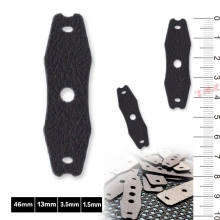 DD5 3 pieces litchi grain black slingshot pouch